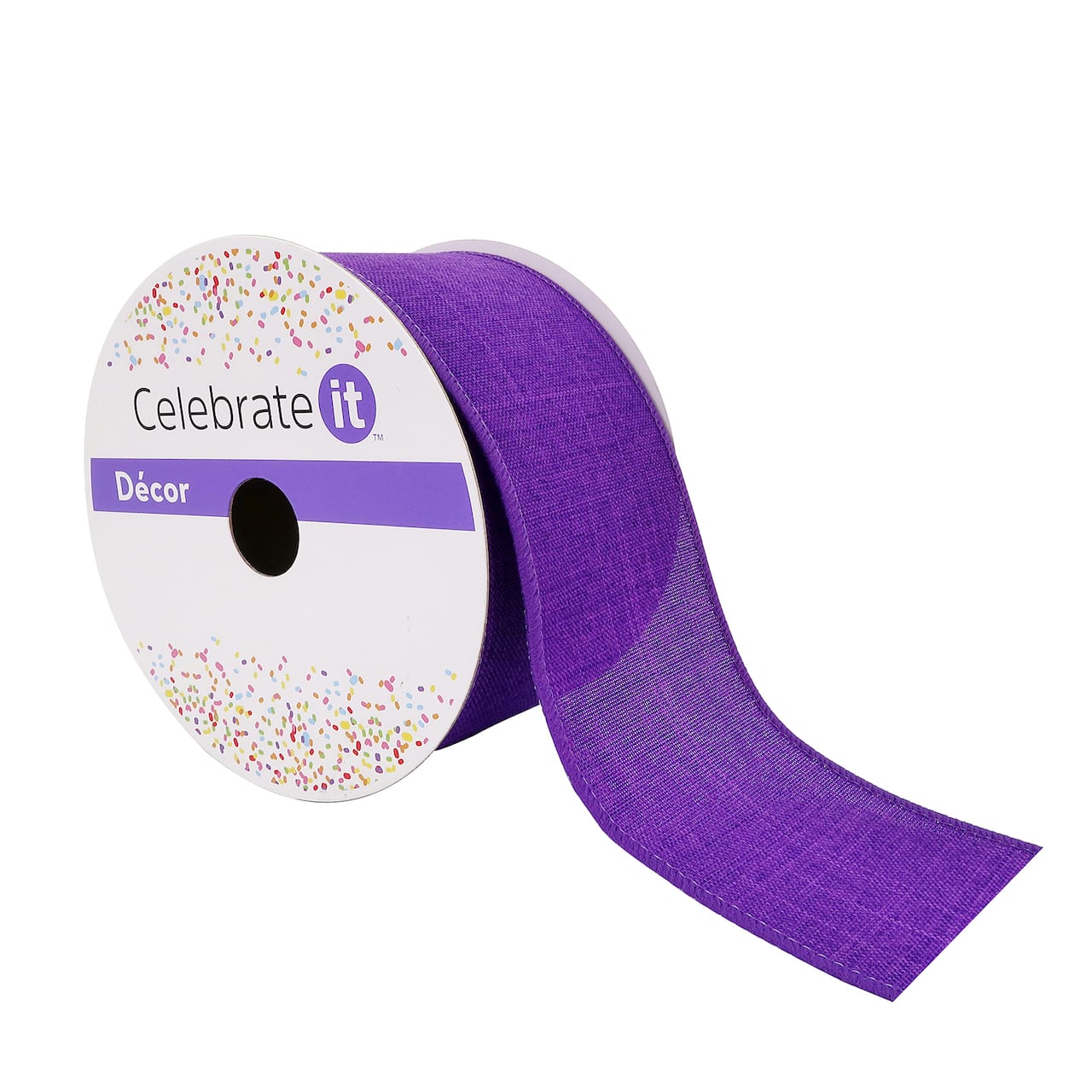 12 Pack: 2.5" x 25ft. Faux Linen Wired Ribbon by Celebrate It™ Décor